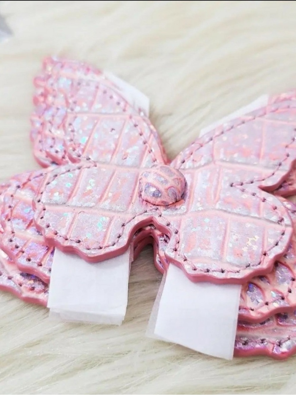 ✨SUPER RARE BRAHMIN PIXIE DUST MELBOURNE BUTTERFLY BAG CHARM PINK HOLOGRAPHIC ✨